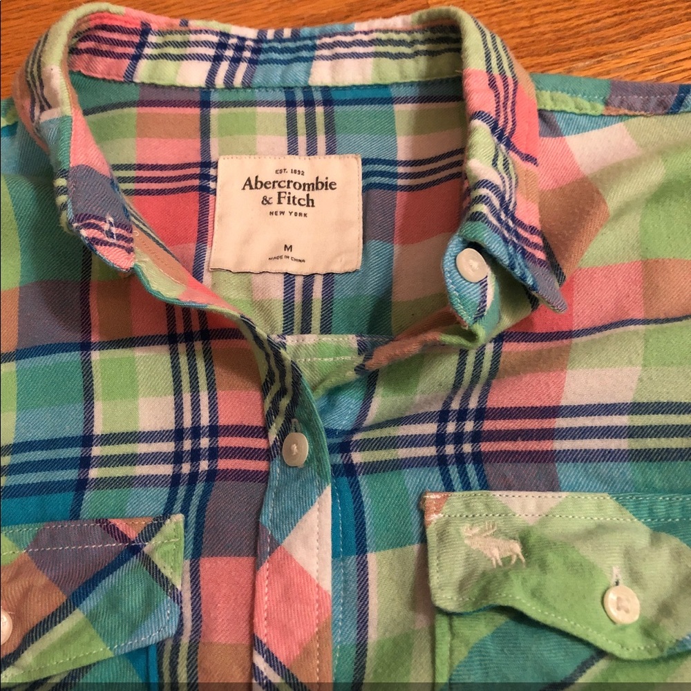 Abercrombie & Fitch, Flannel, Button Up. Medium - Picture 2 of 2